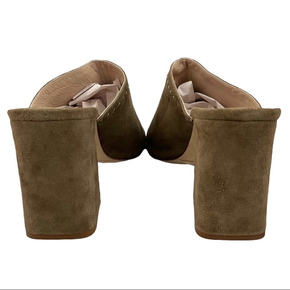 LA CANADIENNE studded peep toe mules - Picture 5 of 8